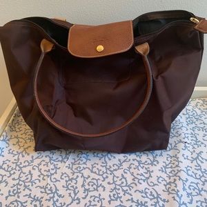 Longchamp large brown tote- AUTHENTIC